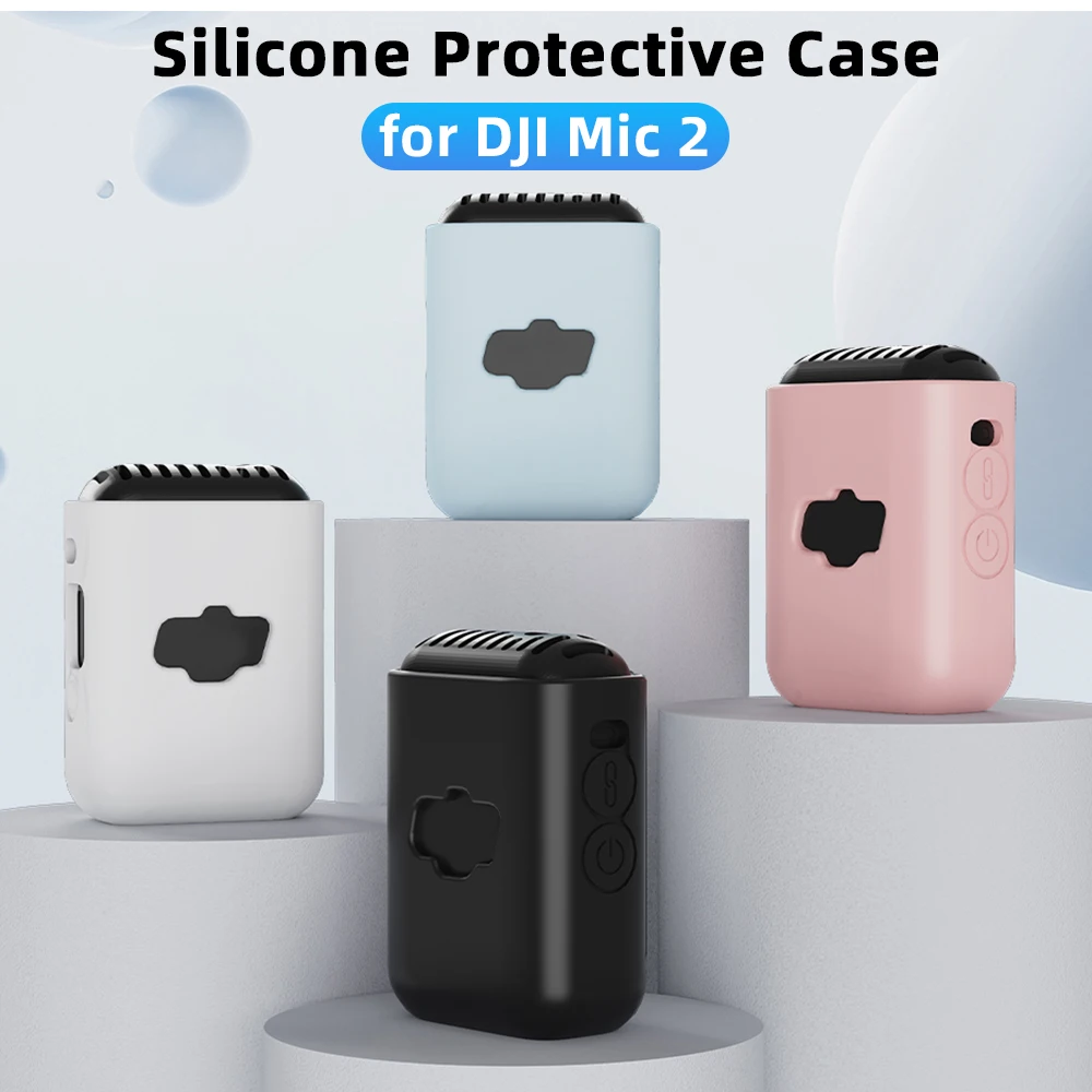 

Silicone Protective Case for DJI Mic 2 Wireless Microphone Scratch-proof Protector Cover Camera Vlog Microphone Accessories