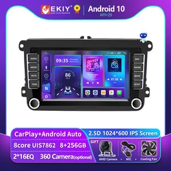 EKIY T900 2Din Android Car Radio GPS Apple Carplay For VW Volkswagen Golf Polo Skoda Rapid Octavia Tiguan Passat b7 Jetta Stereo