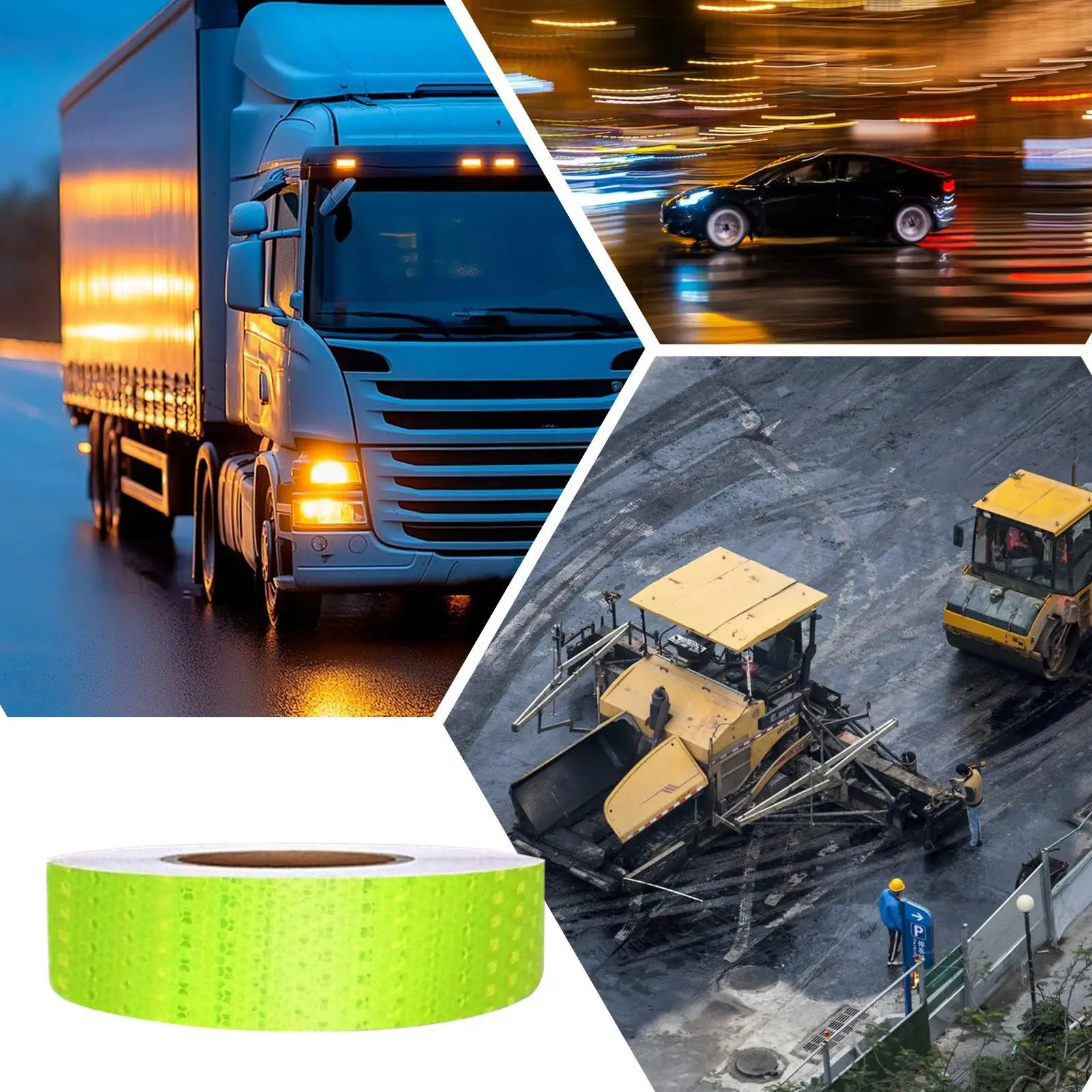 反射テープ警告ステッカー 2 インチ x 33 フィート防水粘着蛍光危険マーキング車のトラックの緊急事態用