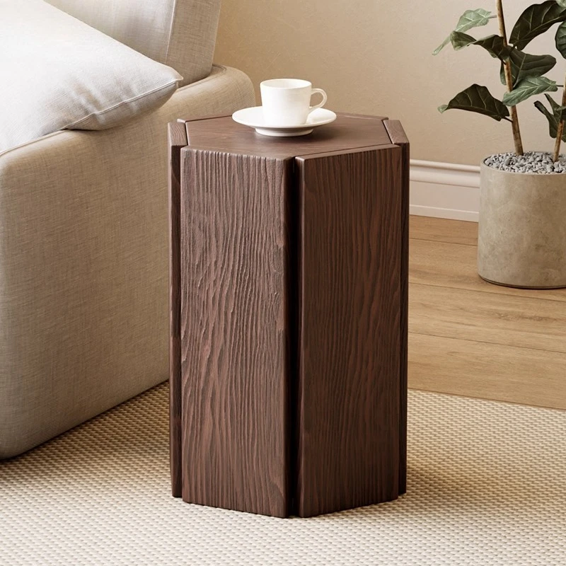 

Solid wood hexagonal square stool stackable dining chair Footrest Stools Ottomans home Living Room Furniture Set of 2 chairs