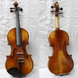 Matte brown Fully handmade Violin 4/4 Brown Stradivari vionlino Professional musical instrument with Hard Case Shoulder Rest,