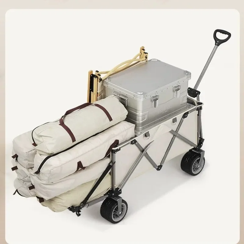 Outdoor camping trolley PRO hand-pulled picnic folding campground trailer