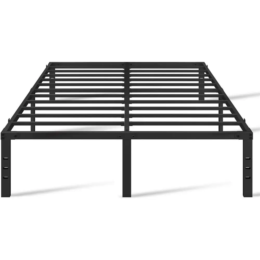 

18 Inch High Metal Platform Bed with Storage, Sturdy Slat Support, Easy Assembly, No Box Spring Needed, Black