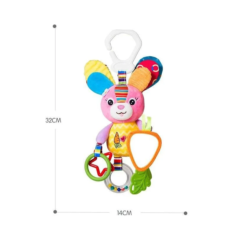 Soft Animal Ring The Bell Toy Children Sleep Companion Give Baby Long Time Companion Cartoon Toys Take Exercise Finger Grip Toys