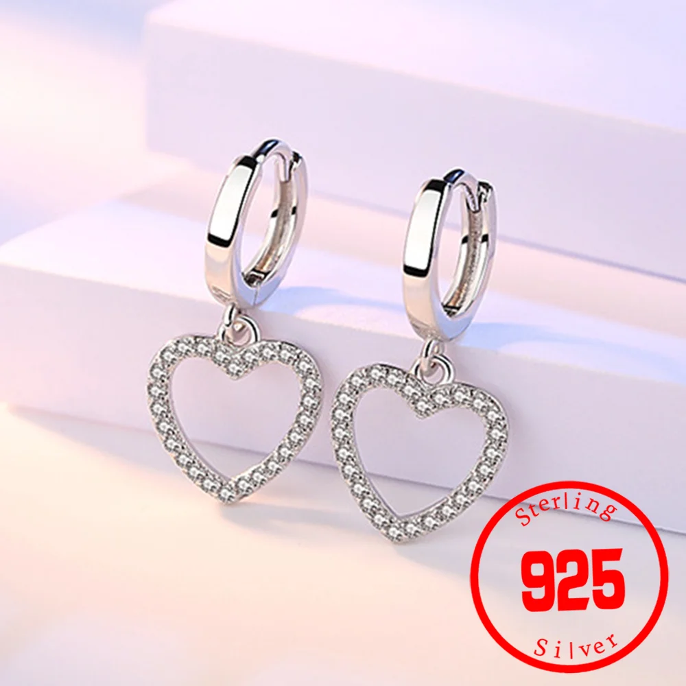 

925 Sterling Silver Dangle Earrings for Women Girls Theme Party Decoration Novel Geometric Flower Cubic Zirconia Earrings