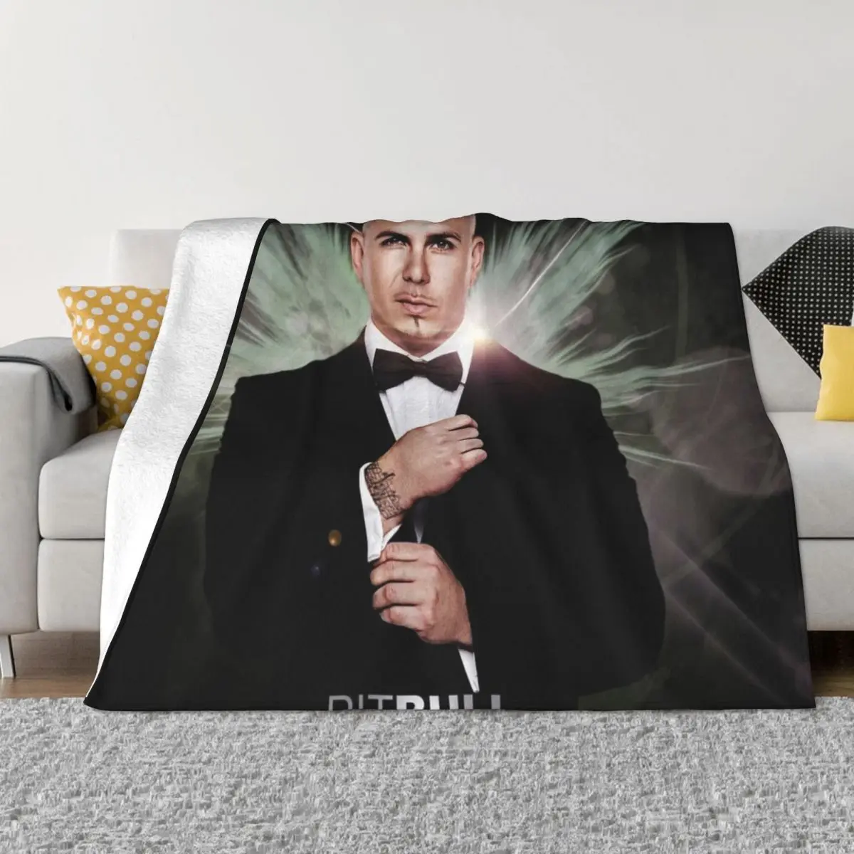 

Pitbull Mr.Worldwide Throw Blanket fluffy blanket Soft Bed Blankets Blanket Sofa