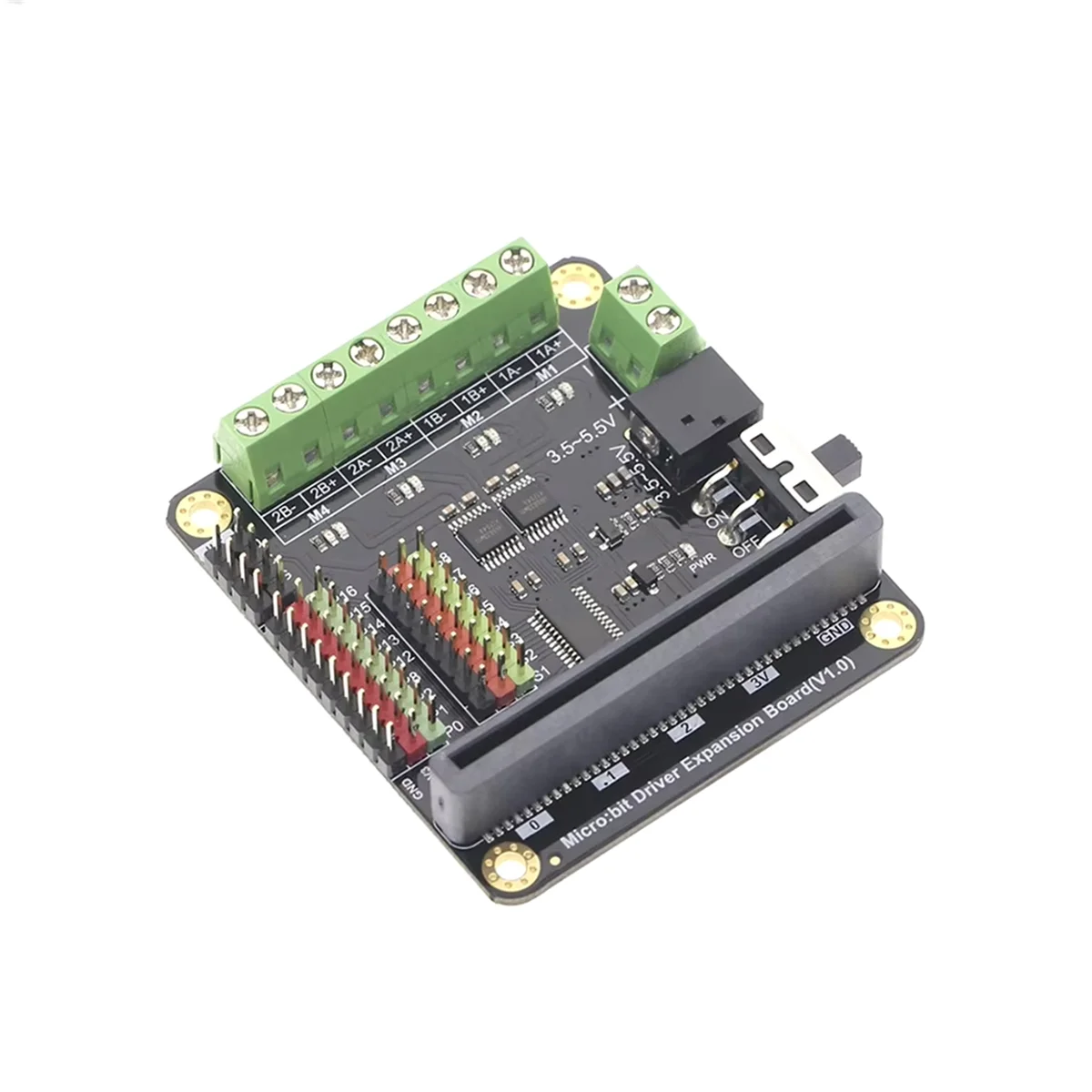 New 3C- Micro-Driver Driver Expansion Board 4-Way Motor Drives 8-Way Servo Interfaces for Micro-Bit UNIHIKER M10 and K10