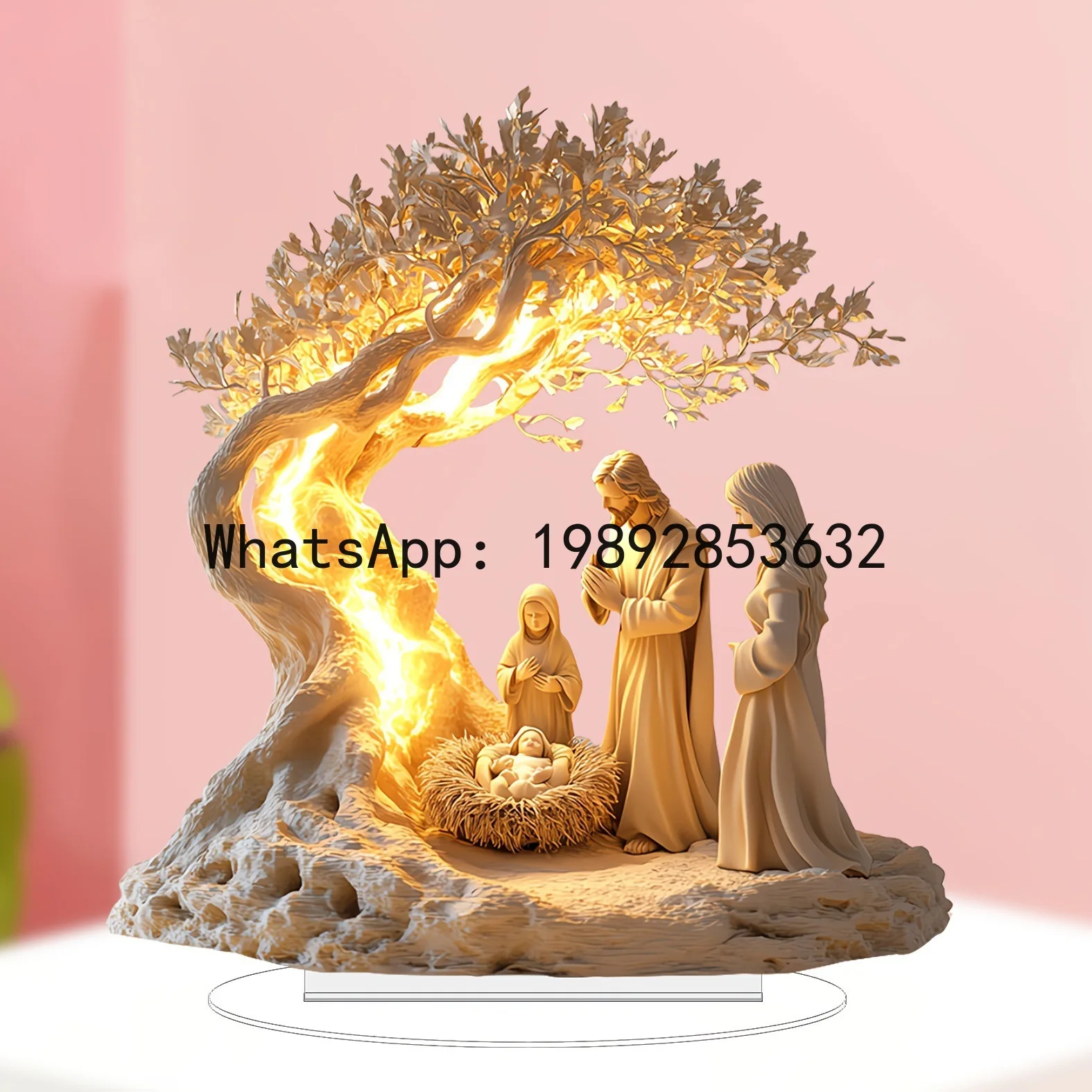 YFY Desktop Decoration Family Statue God Tree of Life Newborn Acrylic Desktop Decoration Ornament Hanging Decoration