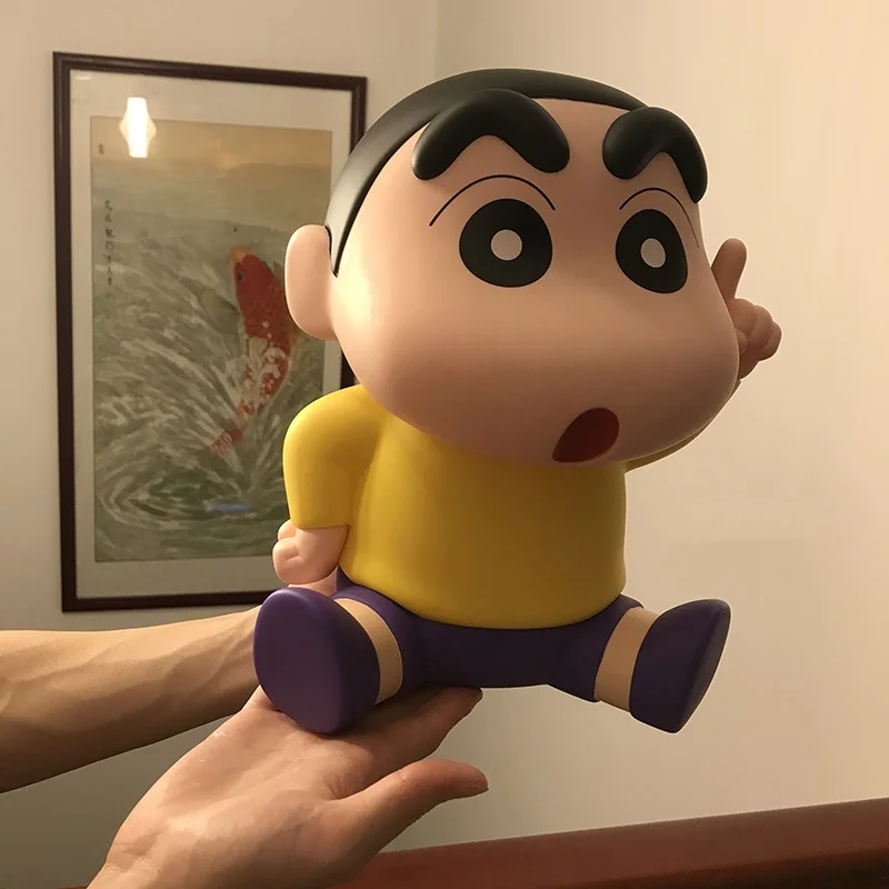 Anime Crayon Shin Chan Anime Figure Cartoon Figurines For Piggy Banks Kawaii Model Decoration Ornament Desk Decoration Toys