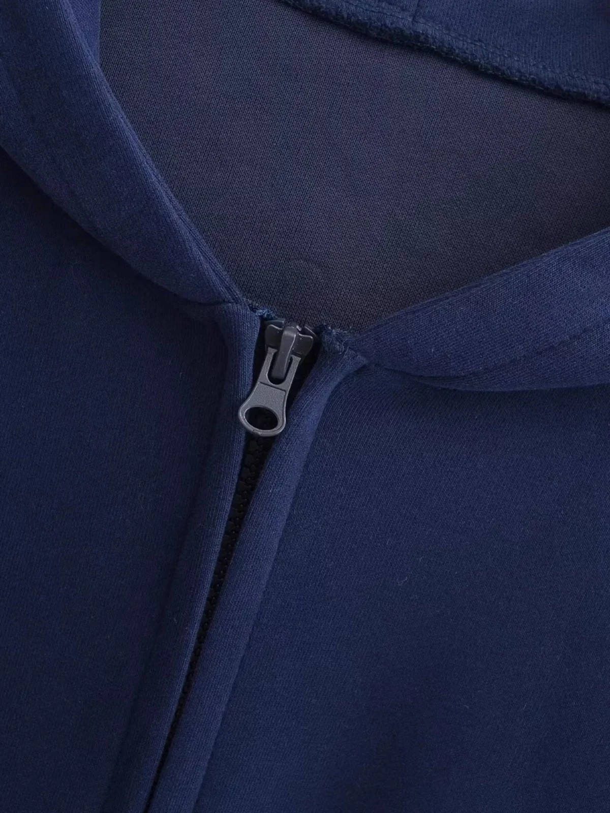 เสื้อฮู้ดดี้ทรงโอเวอร์ไซส์สไตล์อเมริกันสำหรับผู้หญิง ซิปคู่ ลำลอง ช่วยให้ดูผอมเพรียว สตรีทแวร์ แขนยาว ความยาวปานกลาง เสื้อฮู้ด