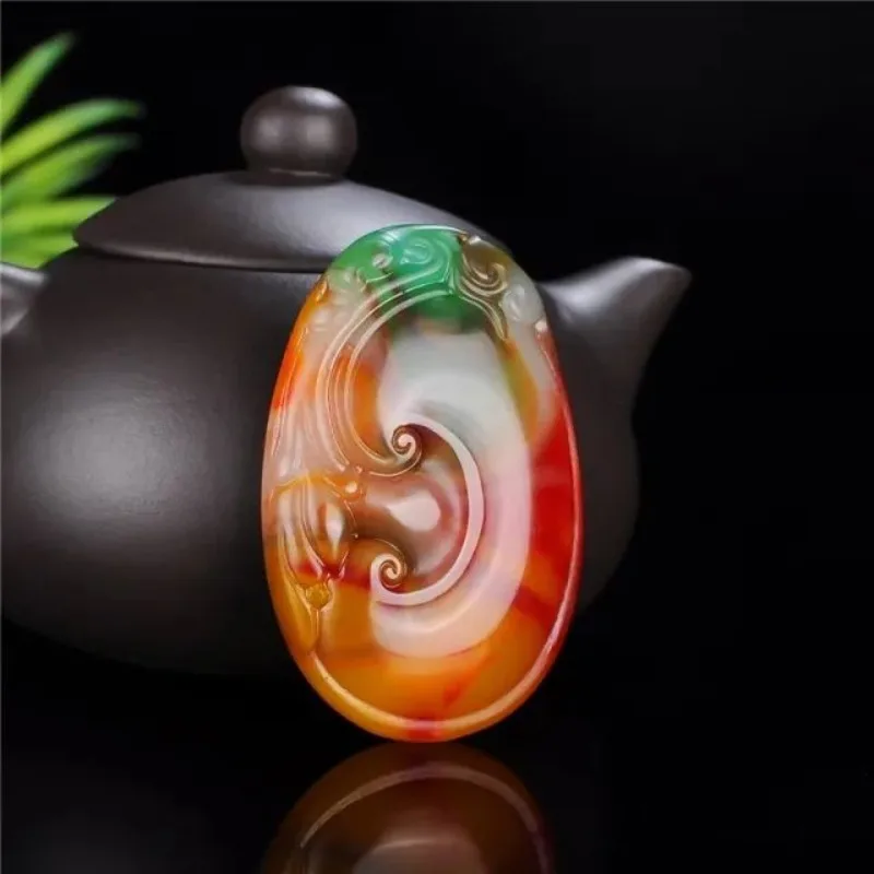 Jade Ruyi pendant red, white, yellow, green, jade color jade Ruyi pendant Yu Pei men and women.