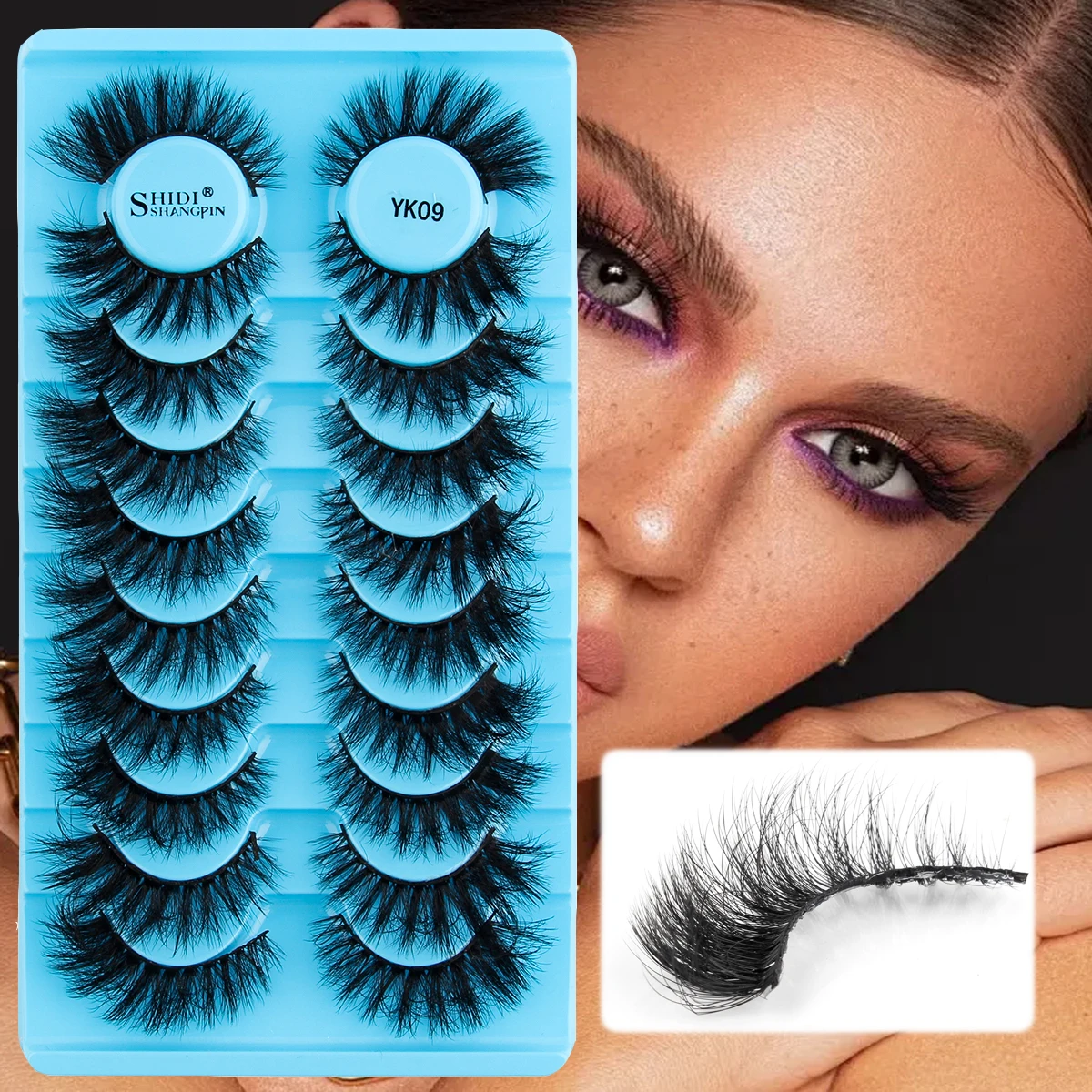 MEISHENJIE 3/10 คู่ 3D Mink Lashes Dramatic หนา Messy ขนตาปลอม Reusable Extension เครื่องมือแต่งหน้า Fake Eye lashes Cílios