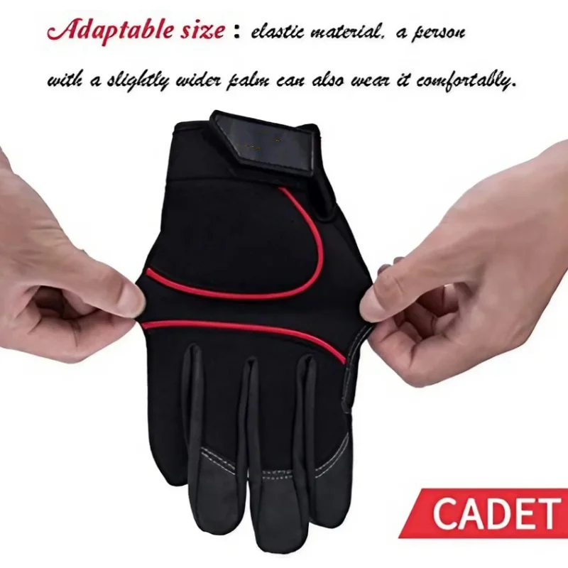 XYEHS Cadet Safety Work Gloves for Palm & Fingertip Reinforced, Abrasion Resistant Comfortable for Construction Outdoor Sports