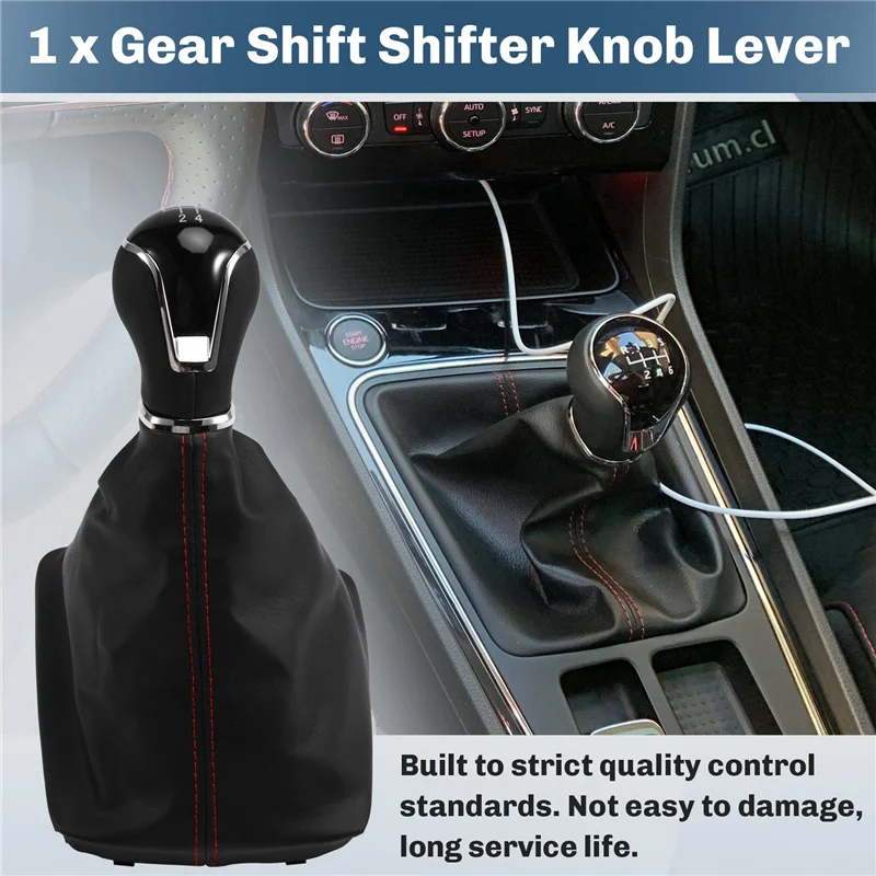

5 Speed Car Gear Shift Shifter Knob Lever With Dust-Proof Cover For Seat Leon 5Doors Car Parts Left Hand Drive