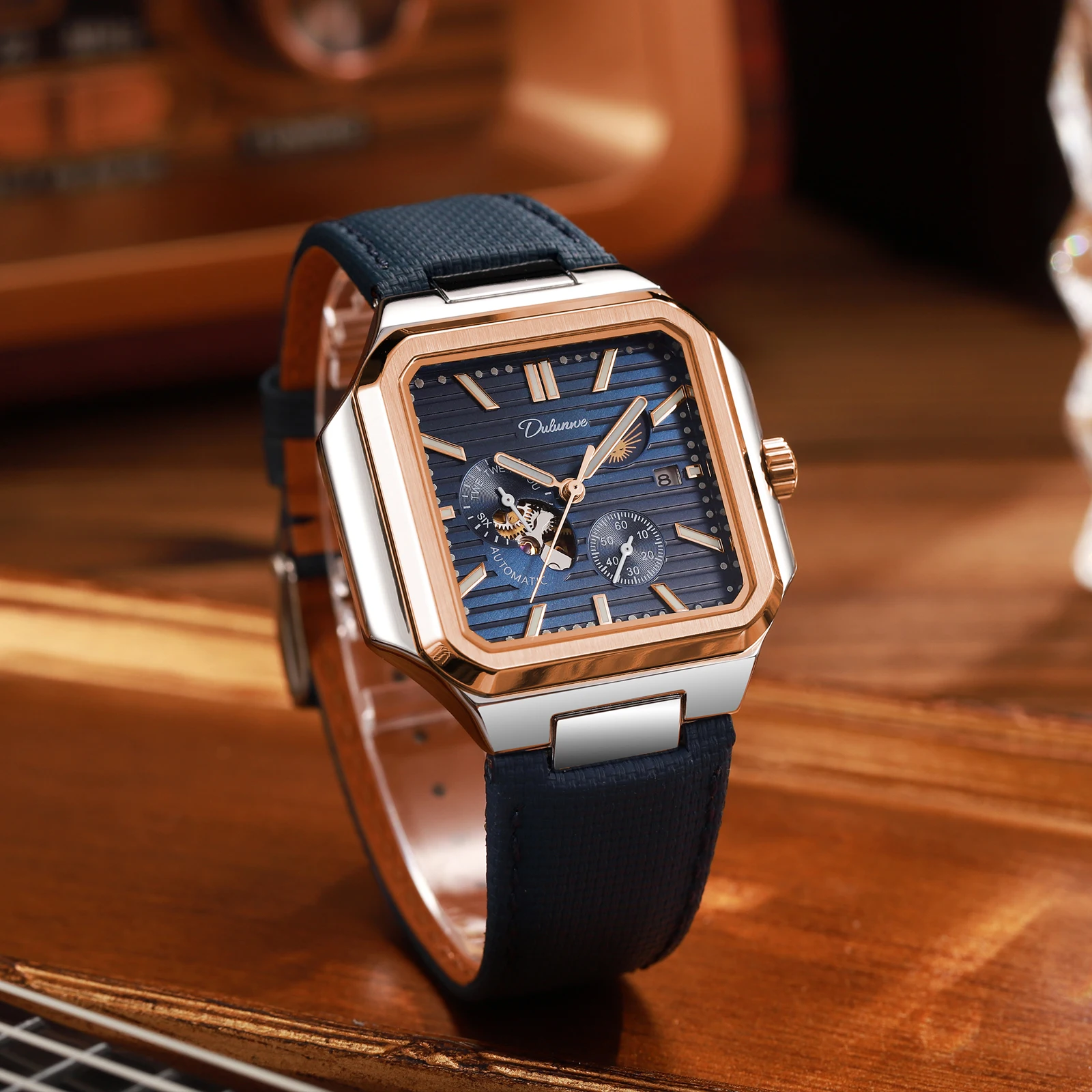 Dulunwe Fashion Men's Watch Automatic Mechanical Multi-function