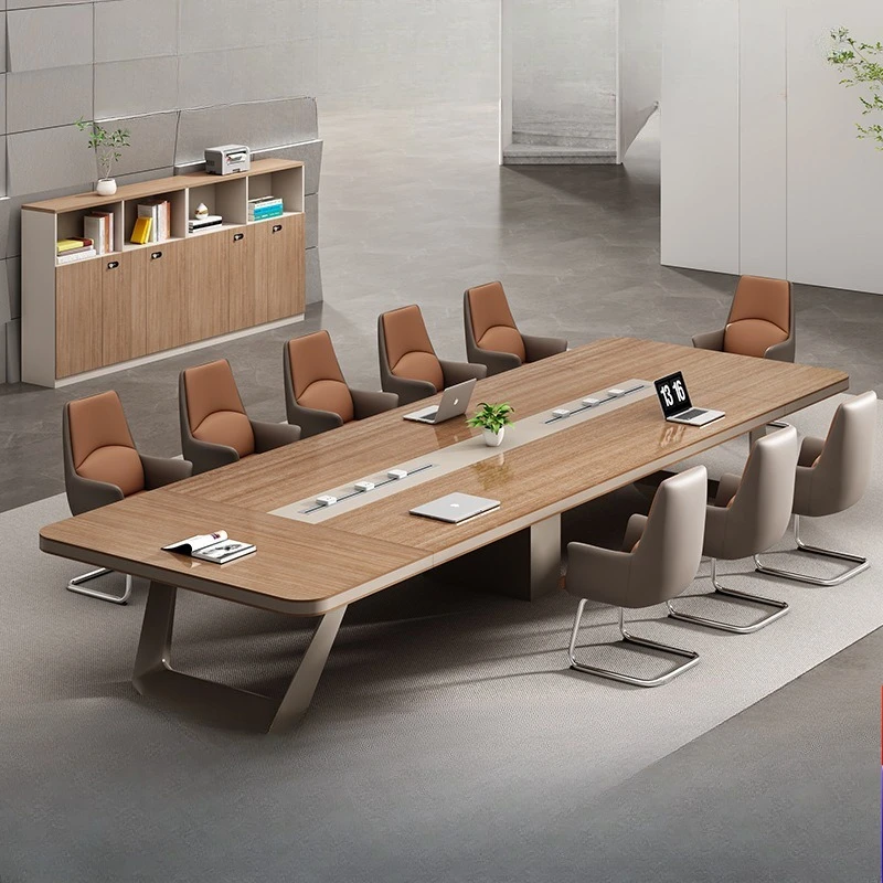 

Conference table training office furniture plate rectangular table office large simple modern table and chair combination