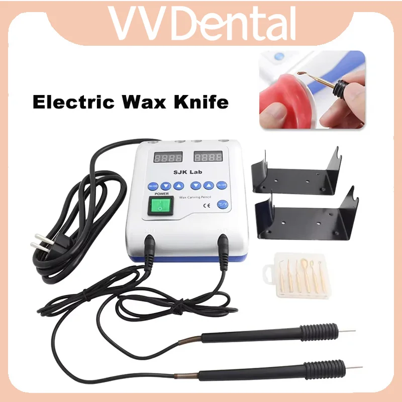 VVDental Lab Electric Wax Carving With 6 Wax Tips+2 Pens Electrical Appliances Carving And Molding Waxer Knife SJK Dental Tools