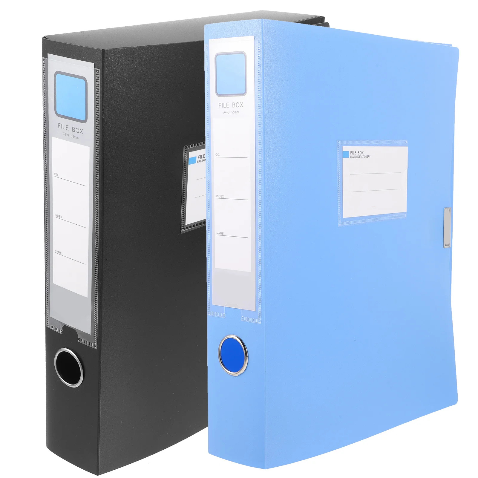 

2Pcs File Folder Organizer Large Capacity A4 File Storage Box Plastic Desktop Document Organizer Case Office Paper