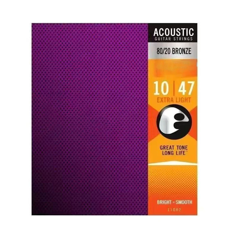 Cordes de guitare professionnelles guitare électrique guitare acoustique cordes de guitare enduites résistance à la rouille cordes en laiton phosphore Bronze
