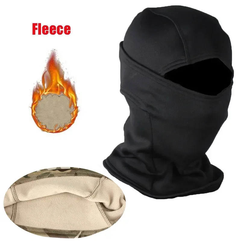 Winter Fleece Camouflage Sturmhaube Outdoor Jagd Radfahren Wandern Skifahren Schal Gesichtsmaske Winddicht Männer – Detail 5