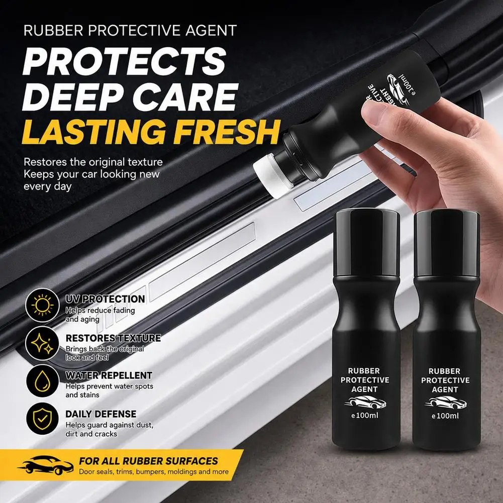 1/3/5pcs Car Rubber Seal Conditioner Noise Elimination & Restores Elasticity For Window, Door, Hood Seals, Prevents Leaks