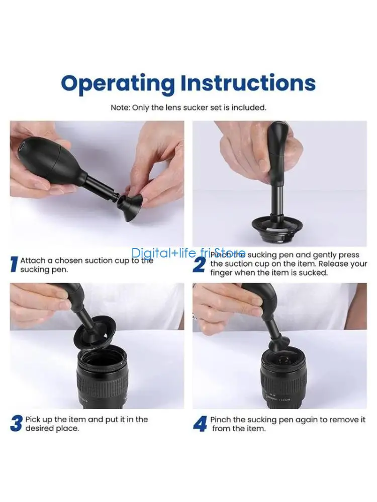 

E06D 8-in-1 Camera Lens Puller Extended Anti-static Vacuum Suction Pen with Suckers