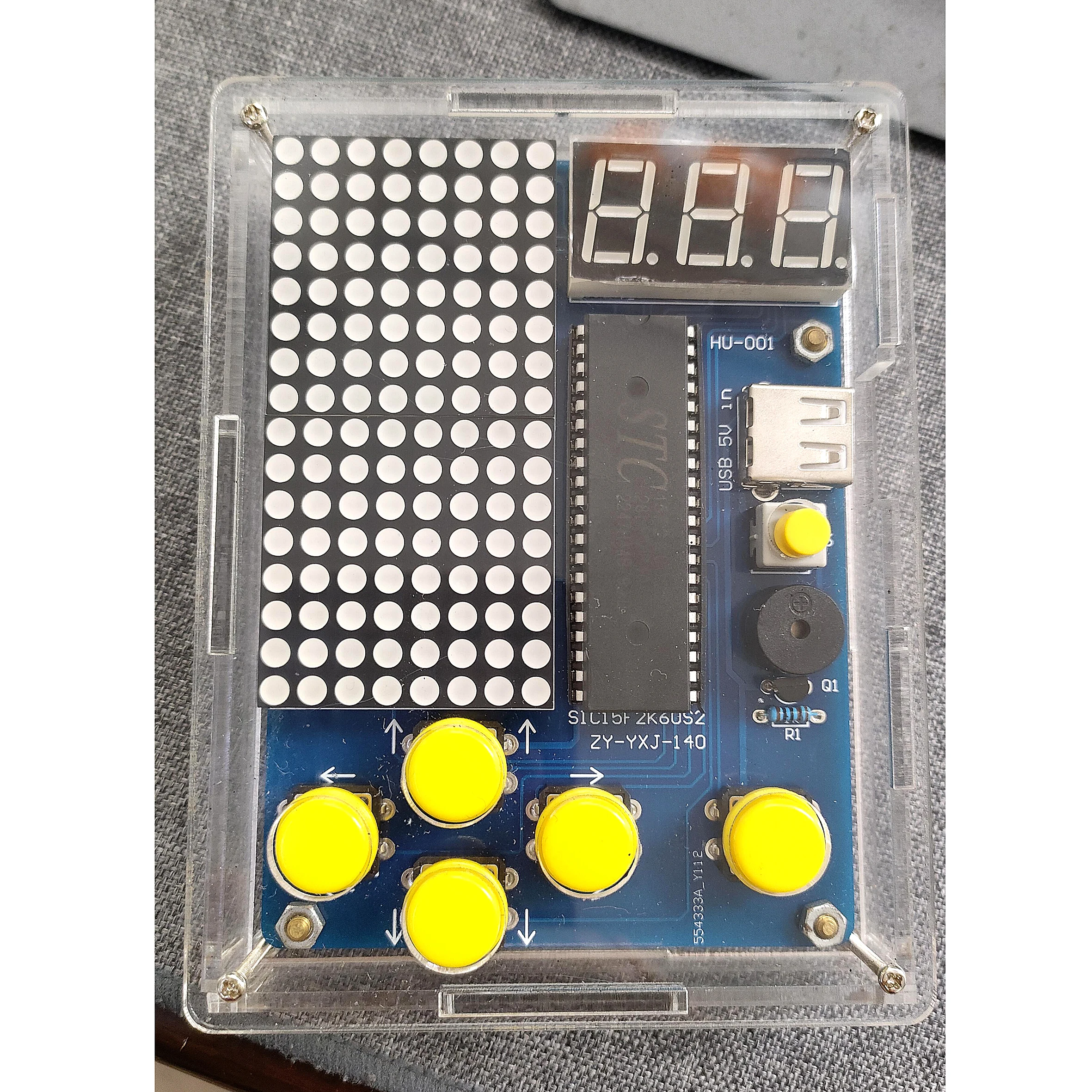 DIY Pixel Game Maker Kit Electronics Practice Solder Learning Assembly with Shell 3X Battery Box Tetris DIY Soldering Project