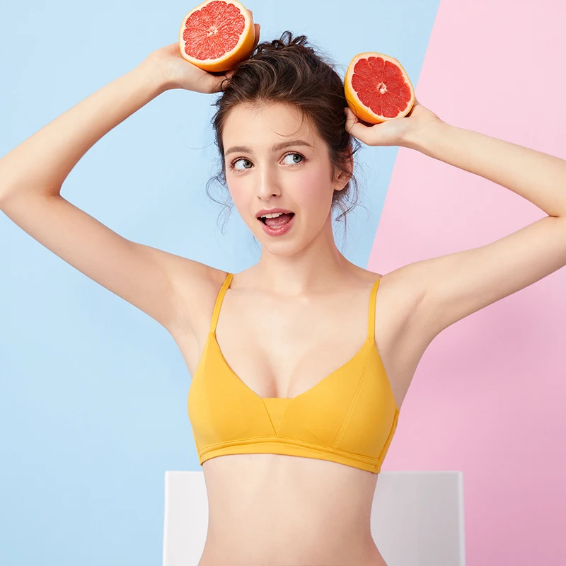 حمالة صدر على شكل مثلث للفتيات من MISS EMILY بدون أسلاك داخلية، مريحة، قابلة للتنفس، بدون خياطة، حمالة صدر صغيرة، نمط رفيع #2