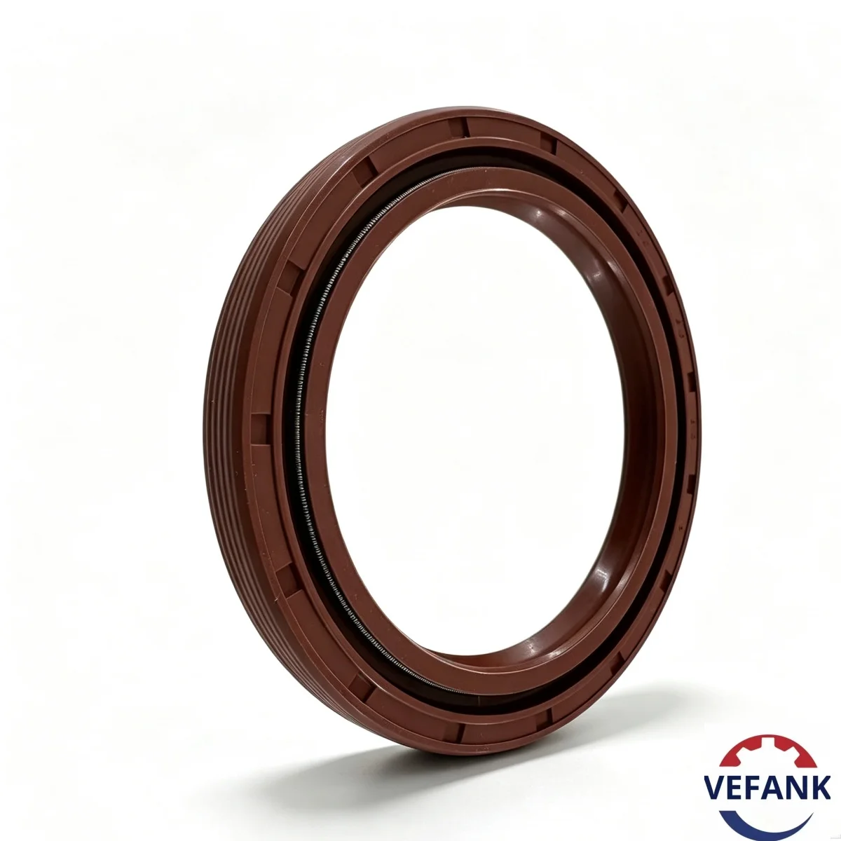 VEFANK DG 60*80*8 mm, Oil Seal, NBR, Brown, double-sided spring structure, threaded outer ring, high-quality automotive parts.