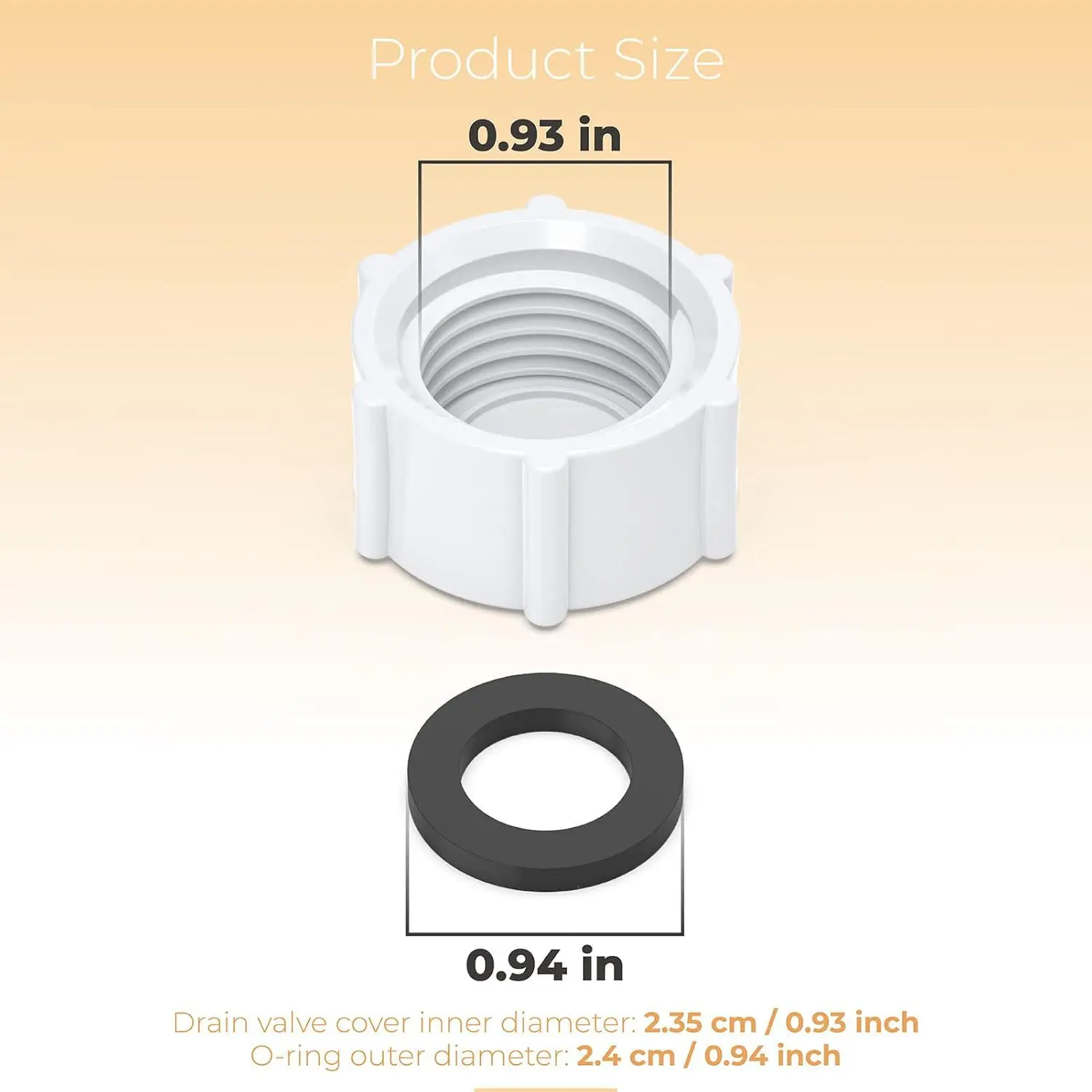 For Intex 11456 Swimming Pool Sand Filter Drain Valve Cap with O Ring Drain Cover