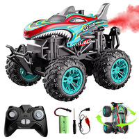 KYAMRC T-181 1:20 360 Degrees Rotating Dinosaur Shark RC CAR Children's Music Lights Remote Control Stunt Car Children's Toy Car