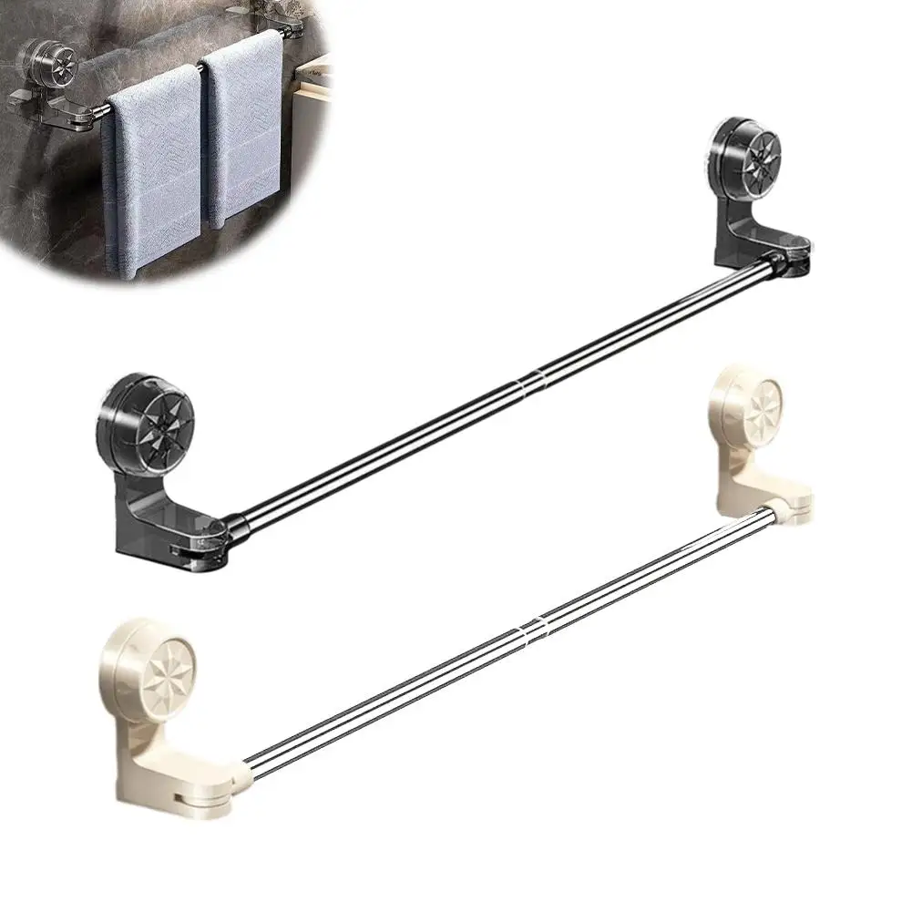 

Настенная вешалка для полотенец на присоске 30-60 см без сверления, одиночное полотенце для хранения в ванной комнате, самоклеящаяся стойка, стержневая стойка, кухонная выдвижная I4U5