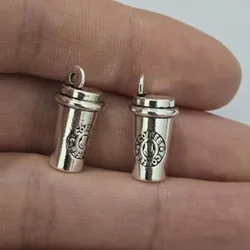 10pcsDIY jewelry accessories zinc alloy three-dimensional coffee cup pendant simulation pendant