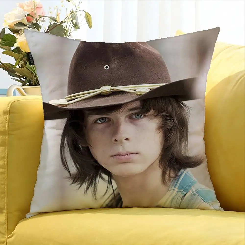 The Walking Dead Carl Grimes  Various Sizes Square Pillow Case For Car Home Bedchamber Decor