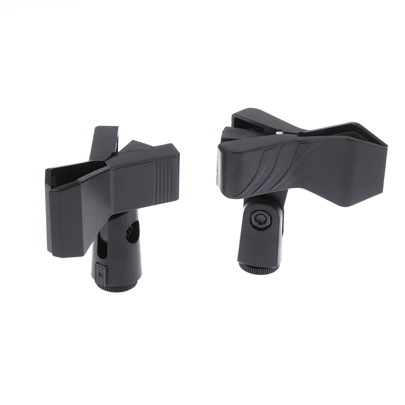 1PC Microphone Clip Universal Spring Clip Flexible Mic Holder Clamp Accessory Black Mount Stand Plastic Mic Clamp Holder