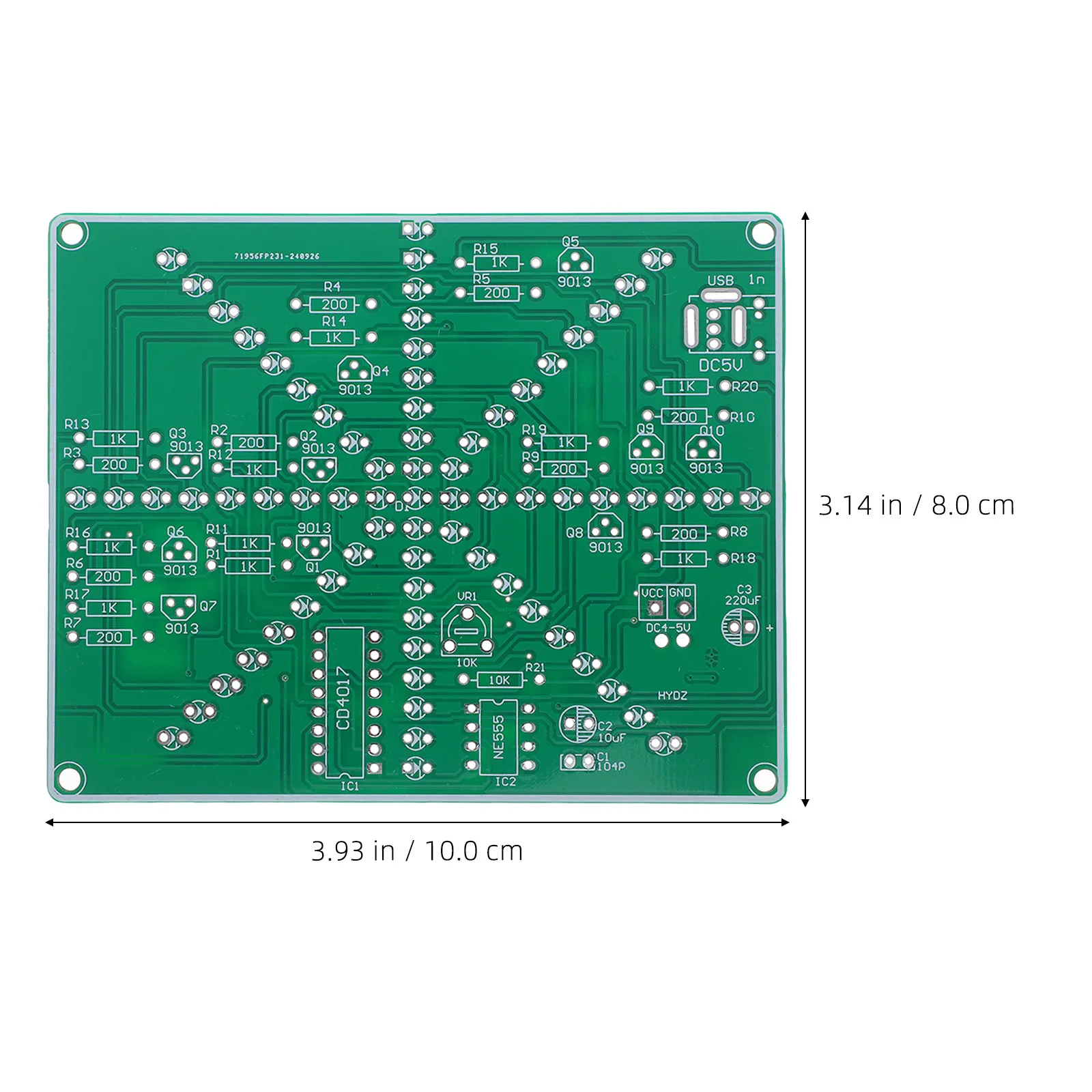 Kit de Projeto de Placa de Circuito Eletrônico DIY para Prática de Soldagem para Iniciantes com LED