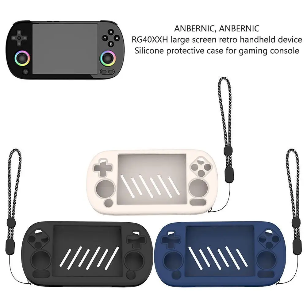 For ANBERNIC RG40XX H Large Screen Retro Handheld Game Console Silicone Protective Case Solid Color