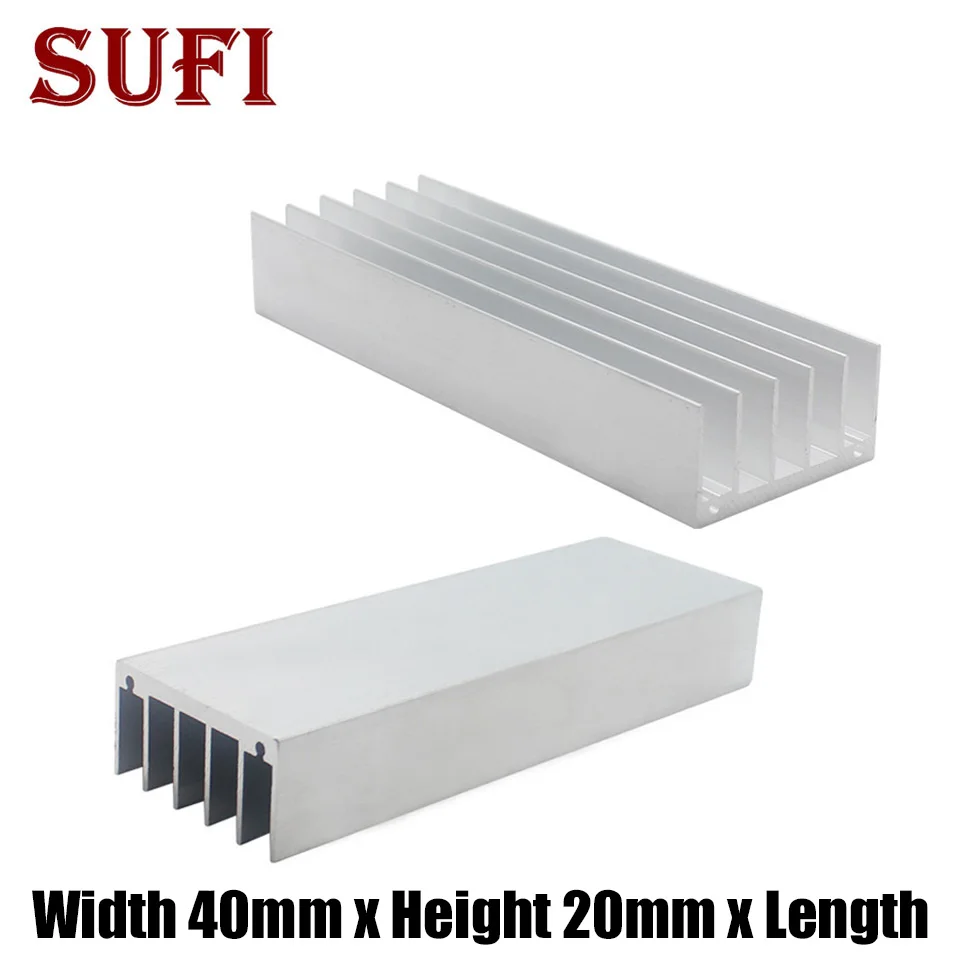 

Aluminum Alloy Heat Sink 100x40x20MM Electronic Heat Sink Aluminum Profile LED Chip Bead Cooling Heat Sink Plate For LED Chip