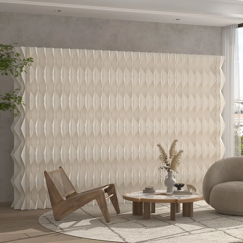 Office partition wall living room entrance divider baffle paper folding mobile creative backdrop wall portable