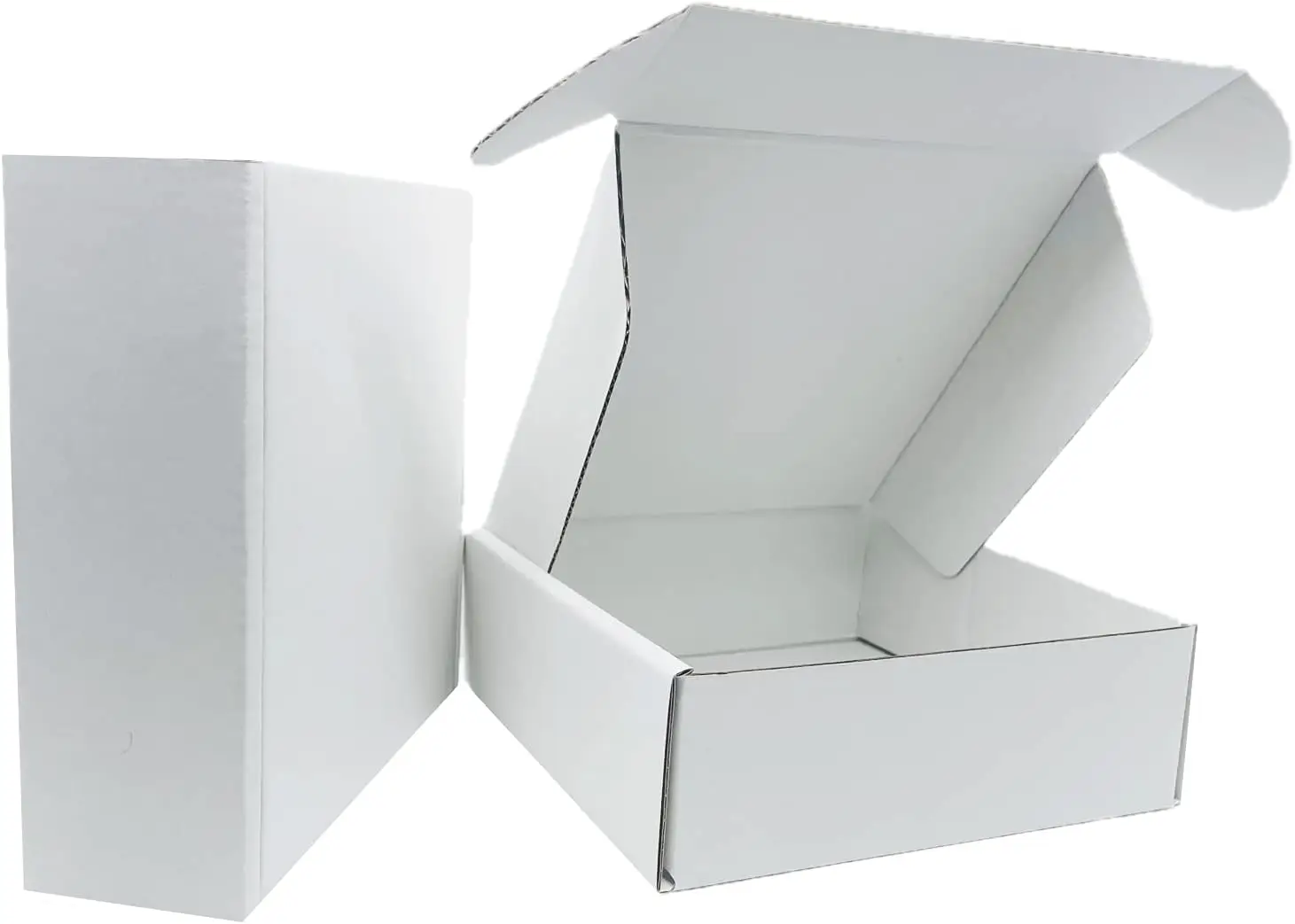 

10 Pack 6x6x2 Corrugated Gift Boxes, Small White Mailers for Shipping