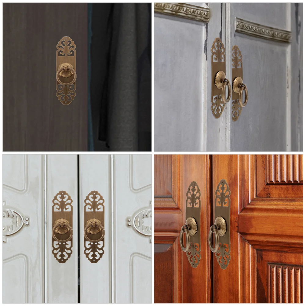 真鍮製リングプルハンドル耐久性のあるキャビネット引き出しノブ交換用ワードローブドアキッチン家具キャビネットプルノブ