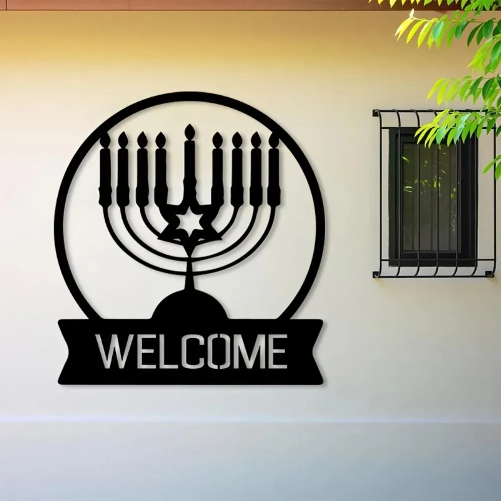 CIFBUY Iron Wall Art Art Deco Metal Sculpture Rustproof Hanging Plaque Indoor Outdoor Home Office Decor Sign view 5