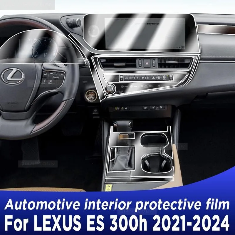 For Lexus ES 300h 2021-2024 Gearbox Panel Navigation Screen Automotive Interior TPU Protective Film Cover Anti-Scratch Sticker