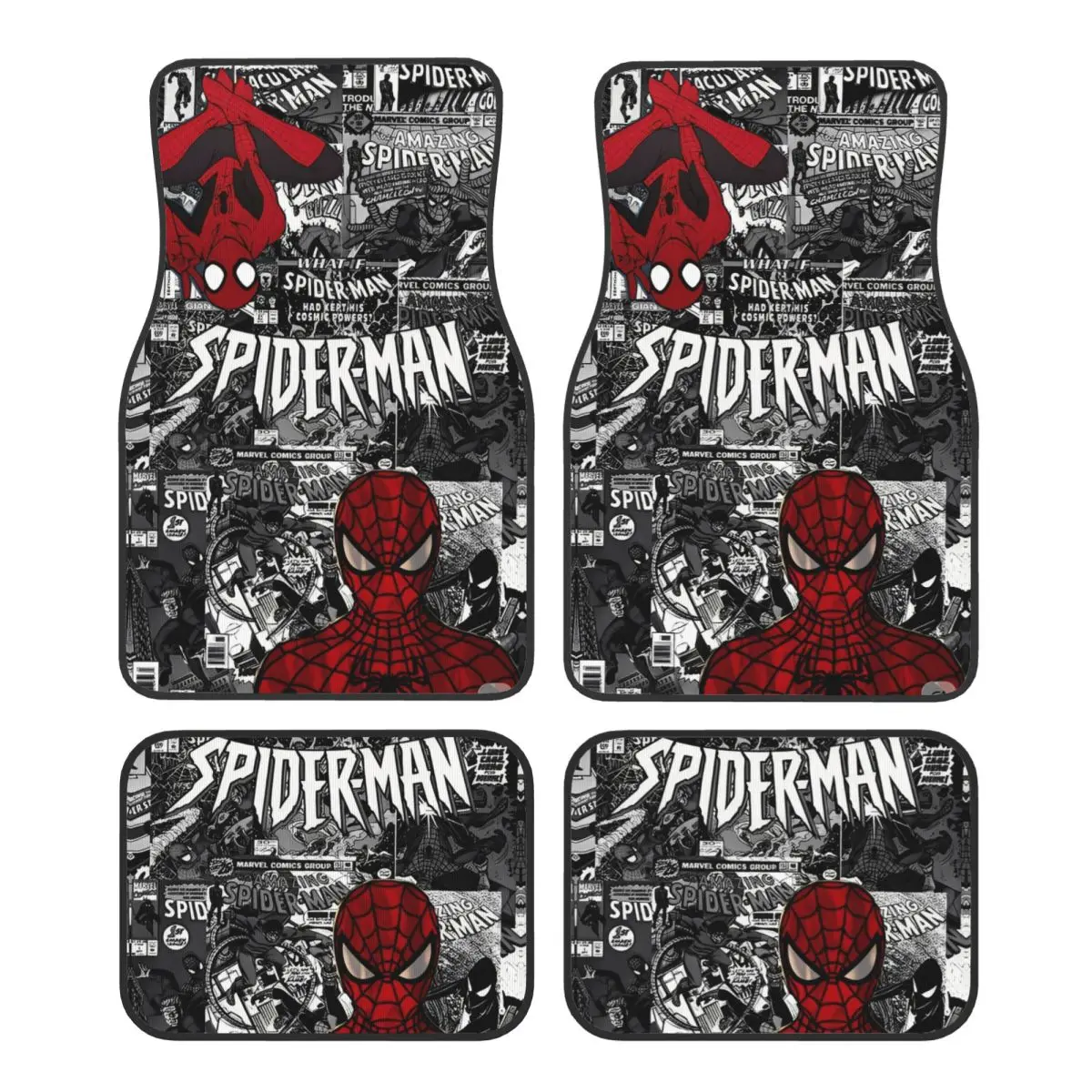 

Автомобильные коврики «Человек-паук», «Человек-паук», «Человек-паук», универсальный полный комплект автомобильных ковриков, нескользящие для внедорожника, седана
