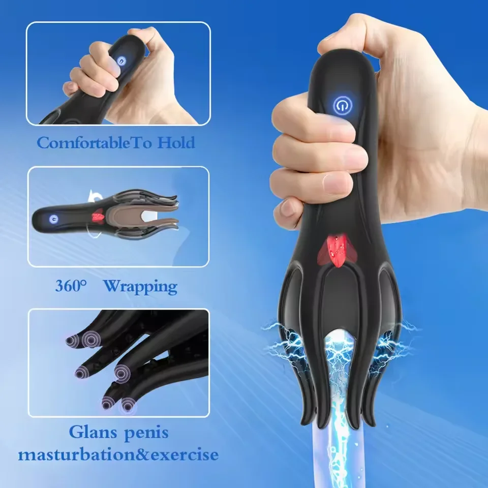 FODRK Glans Trainer Male Penis Massage Tongue Licking Stimulate Oral Vibrator Blowjob Delay Endurance Masturbator Sex Toys - view 2