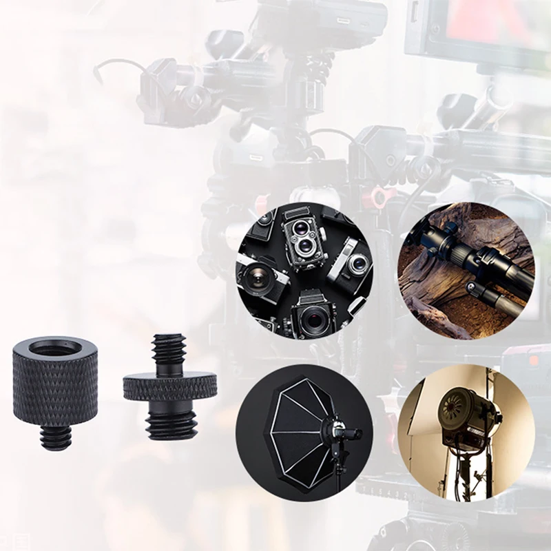 

Black 1/4" To 3/8" Male To Female Thread Screw Mount Adapter Tripod Plate Screw Mount For Camera Flash Tripod Light Stand