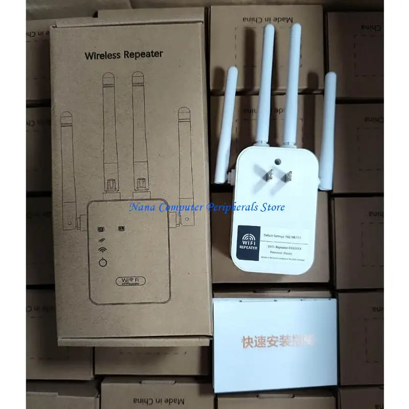 F68c 2 in 1 wifiリピーター4アンテナWifiルーターブースター2.4GHz WiFi信号拡張