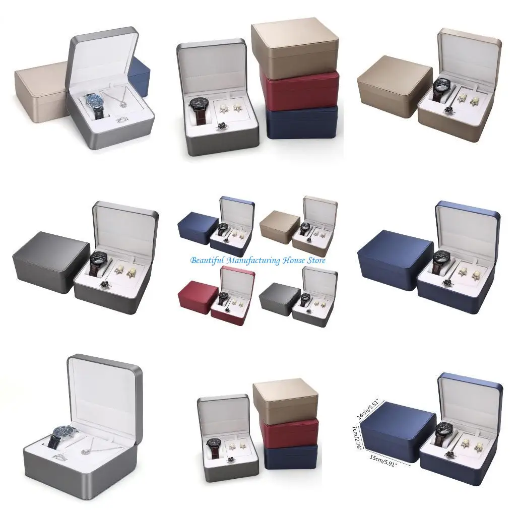 

E56A Storage-Case for Proposal Engagement Wedding Necklace Watch Ring-Holder