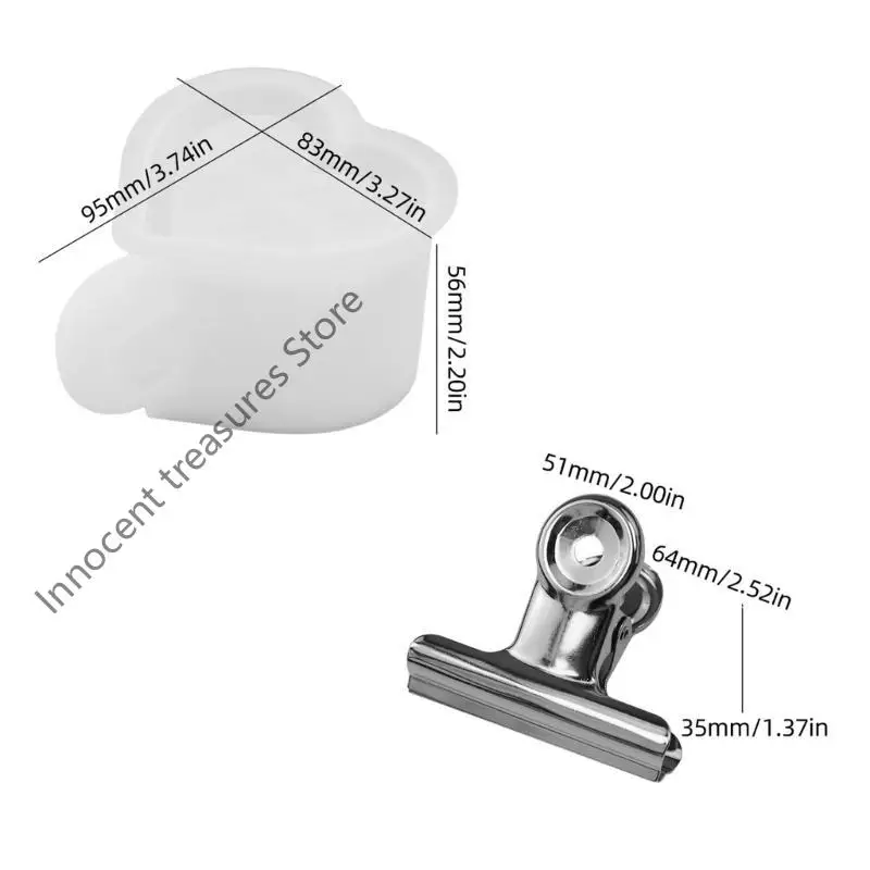 

3XUA Cup Molds Home Decors Mold Heart Teacup Jewelry Making Tool
