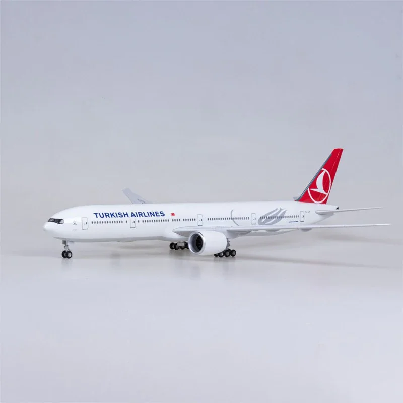 

47cm Turkish Airlines Boeing 777 Airplane Model Aircraft 1/160 Scale Diecast Resin Light and Wheel Plane Dropshipping Home Decor